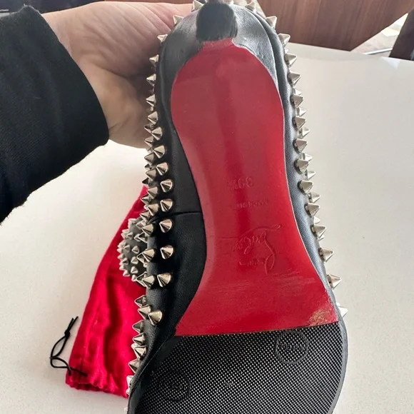Christian Louboutin Black Spiked Heels - Picture 4 of 9